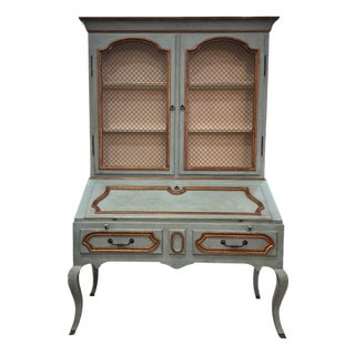 Minton Spidell French Louis XV Secretary Desk Cabinet For Sale