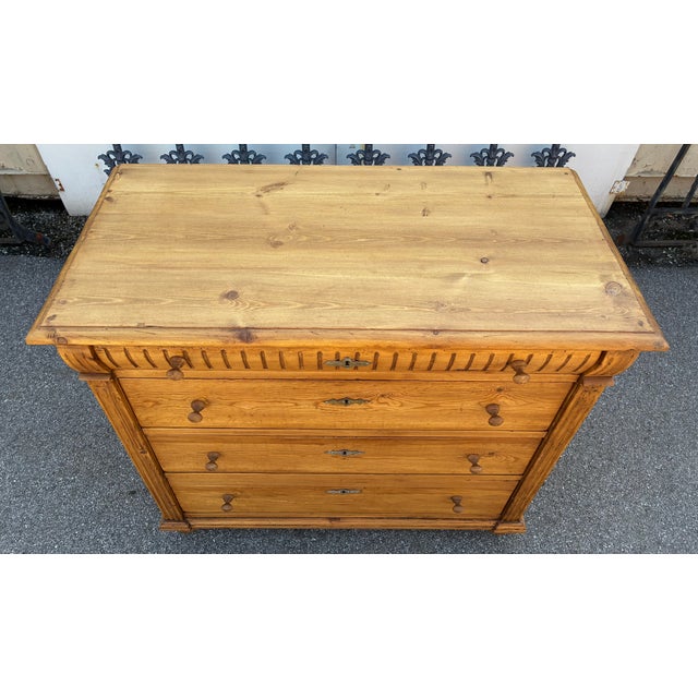 Pine Chest of Four Drawers, Denmark For Sale - Image 4 of 15