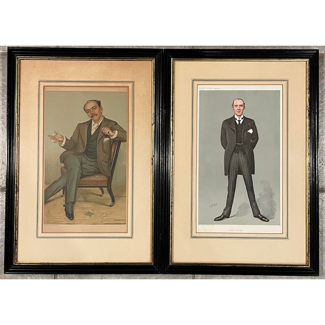 Late 19th Century British Society Magazine Vanity Fair Framed Chromolithograph Caricature Portraits For Sale - Image 10 of 10
