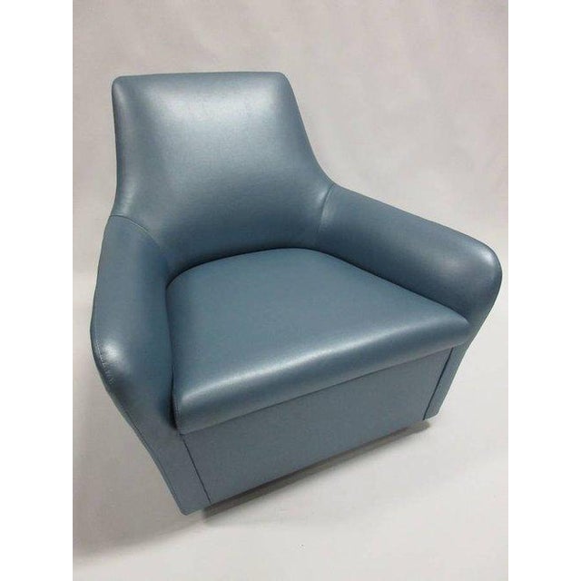Textile Bernhardt Design Amri Lounge Chair in Blue For Sale - Image 7 of 8