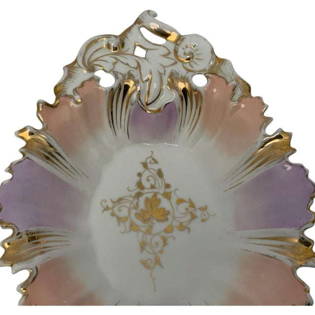 Ceramic Antique Carl Tielsch c.t. Altwasser Porcelain Rococo Revival Centerpiece Bowl Germany C. 1890–1910 For Sale - Image 7 of 9