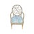 Tan Vintage Rattan Fretwork Dining Armchair For Sale - Image 8 of 9