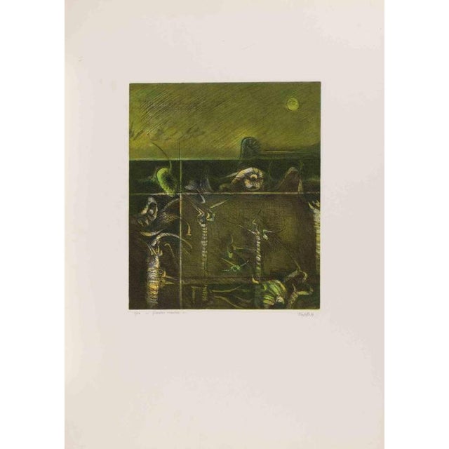 Etching realized in 1974. Hand signed and numbered in pencil. Edition of 12. This piece is attributed to the mentioned...