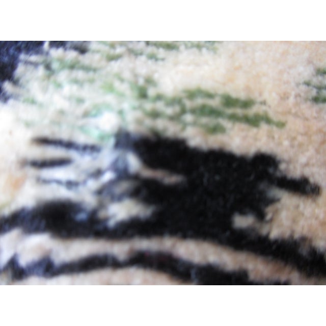 Vintage Velvet Tapestry Stag & Deer With Fawn Wall Hanging For Sale - Image 11 of 11