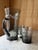 Mid-Century Modern Smoky Grey Woodgrain Bark Glass Pitcher and Tumbler Set, 1970, Set of 5 For Sale - Image 13 of 16