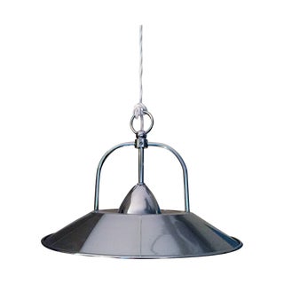 Retro-Style Chrome Pendant Light For Sale