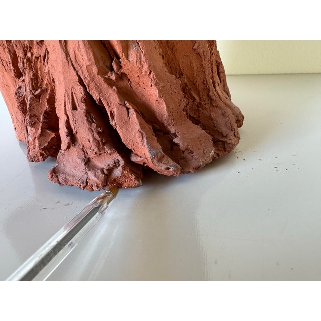 Vintage Terracotta Sculpture Bust of a Young Girl For Sale - Image 9 of 10