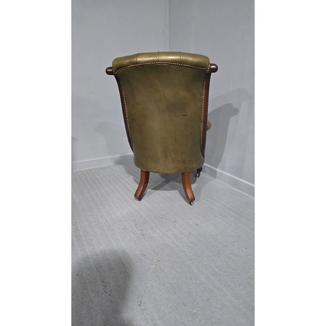 Wood Outstanding Leather Library Chair, 1810 For Sale - Image 7 of 11