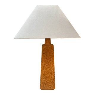 Artisan Crafted Wood Table Lamp For Sale