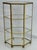 Metal Late 20th Century Glass and Brass Three Tier Display Stand For Sale - Image 7 of 7