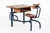 1940s Vintage Antique Wood & Metal Child’s School Desk and Chair in the Style of Jean Prouvé For Sale - Image 5 of 14