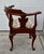 Statesville Co Mahogany Corner Chair Vintage Queen Anne Style Accent Slip Seat For Sale - Image 11 of 16
