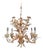 Large Early 21st Century Floral Tole Chandelier For Sale