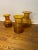 Abstract Mid 20th Century Vintage Italian Amber Tortoise Blown Glass Vases- Set of 3 For Sale - Image 3 of 10