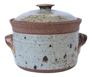 Stoneware Hand Thrown Speckled Studio Art Pottery Baking/Bunt Pan