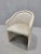 Vintage Italian Cream Lacquer Barrel Back Occasional Chair Tonon Style Newly Reupholstered in Cowhide For Sale In Chicago - Image 6 of 8