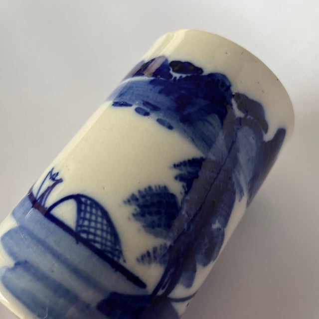 Antique Chinese Porcelain Brush Cup For Sale - Image 9 of 9