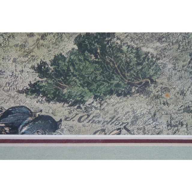 Tan John Charlton Antique Twelfth of August Luncheon on the Moors Hunt Engraving 31" For Sale - Image 8 of 11
