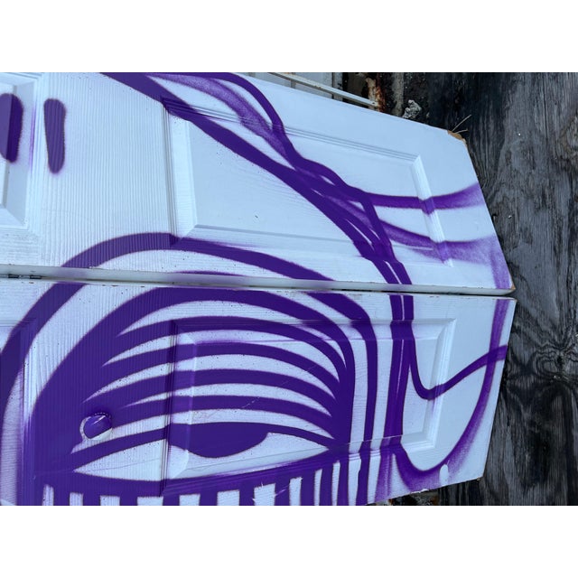 Ahol Sniffs Glue, Miami Graffiti Legend Ahol Sniffs Glue Large Spray Painting on Doors Sculpture, 2023 For Sale - Image 16 of 16