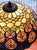 Late 20th Century Late 20th Century Tiffany-Style Stained Glass Peacock Feather Table Lamp For Sale - Image 5 of 7