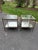 Hollywood Regency Mid 20th Century Two Tiered Glass Gold Side Tables - a Pair For Sale - Image 3 of 10