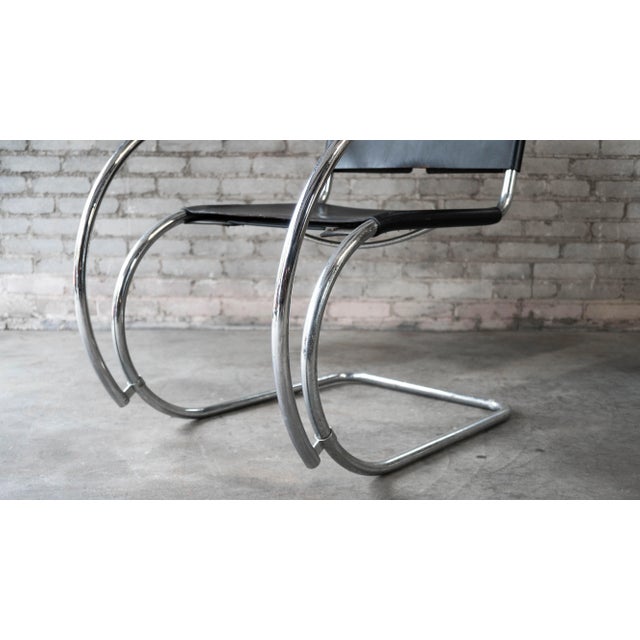 Vintage Mid Century Chairs Mies Van Der Rohe 'Mr20' Attr. Chairs - A Pair For Sale In Boston - Image 6 of 18