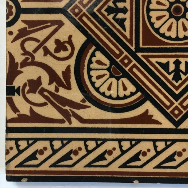 Walter Crane Geometric Tile for Minton - Circa 1875 For Sale - Image 10 of 12
