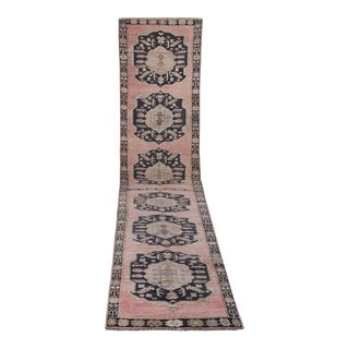 Vintage Turkish Oushak Extra Long and Wide Carpet - Stair Tread For Sale