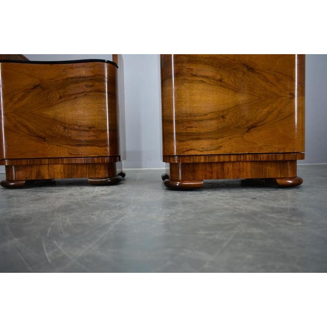 Art Deco Bedside Tables, Czechoslovakia, 1940s, Set of 2 For Sale - Image 9 of 18