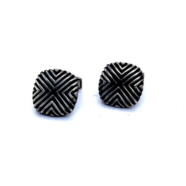 1990s Pair of John Hardy Estate Cufflinks Sterling Silver For Sale In New York - Image 6 of 8
