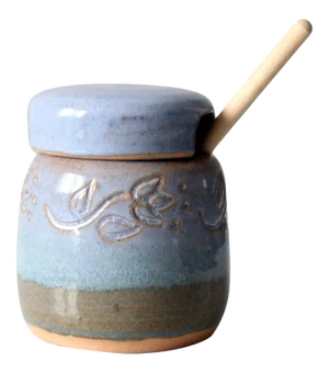 Crisman Studio Pottery Honey Jar Circa 1994