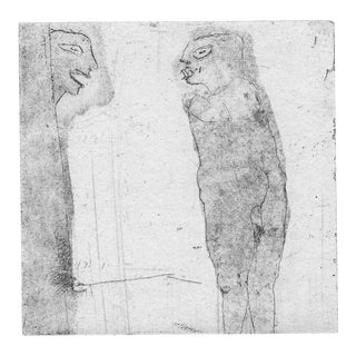 1980s Dellas Henke Figural Etching For Sale