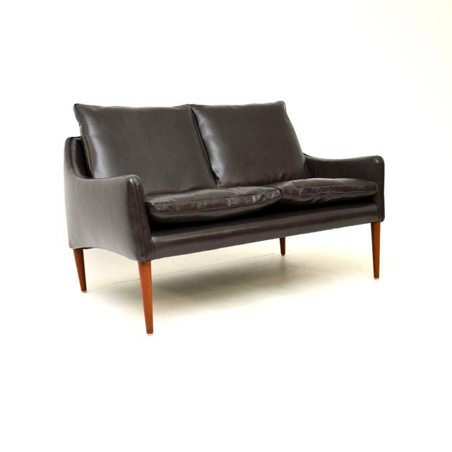 Brown Vintage Danish Model 800 Leather Sofa from Hans Olsen, 1960s For Sale - Image 8 of 8