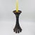 Vintage Faux Bamboo Bronze Metal Pillar Candleholders 12"h - A Pair For Sale - Image 4 of 16