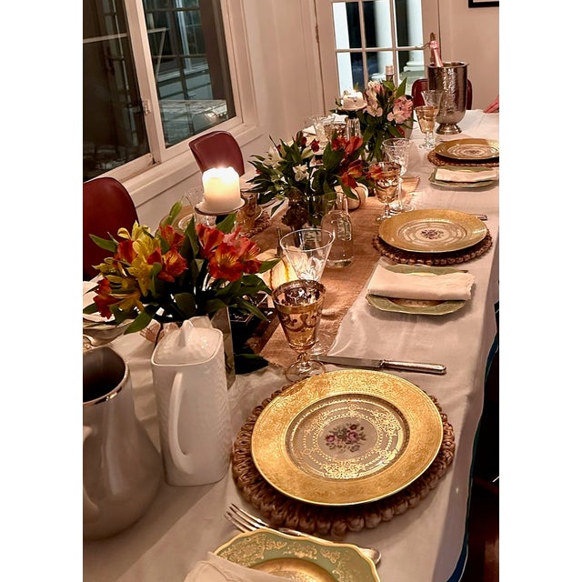 There is something deeply romantic about these plates. This set of six Czechoslovakian porcelain dessert plates dates to...