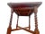 Antique Expanding Pub Kitchen Table Barley Twist Legs Rare Petite Size Solid Oak For Sale - Image 13 of 13