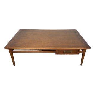 Vintage Mid-Century Walnut Coffee Table by Lane Furniture For Sale