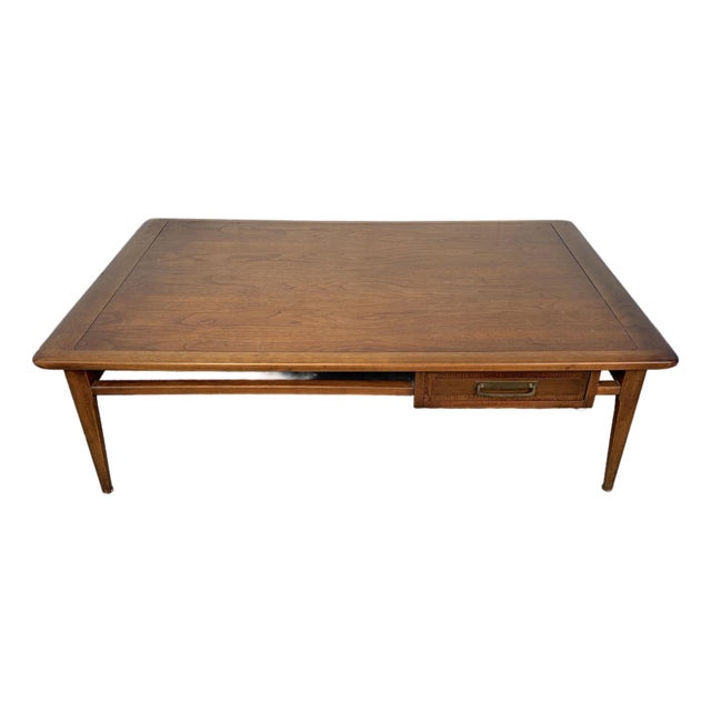 Vintage Mid-Century Walnut Coffee Table by Lane Furniture For Sale