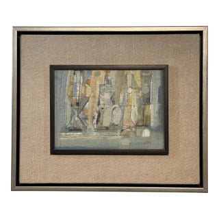 Mid Century Modern Abstract Painting by Reginald Weston, 1950's - 1960's For Sale