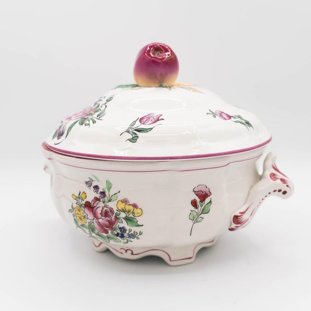 Antique French Soup Tureen from Lunéville, Early 20th Century For Sale - Image 11 of 18