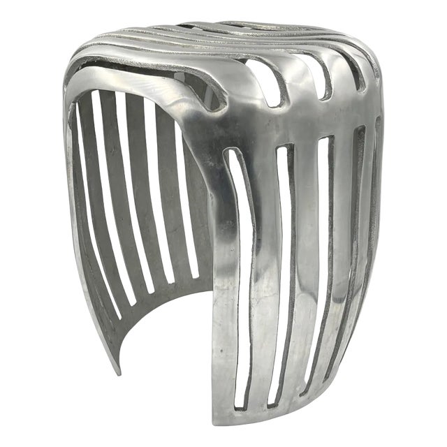Mid-Century Aluminium Stool, Denmark, 1960s For Sale