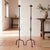 Rustic Hand Forged Iron Candelabra Pair (115cm) Antique Copper Expanded Open-Twist Stem For Sale - Image 3 of 7