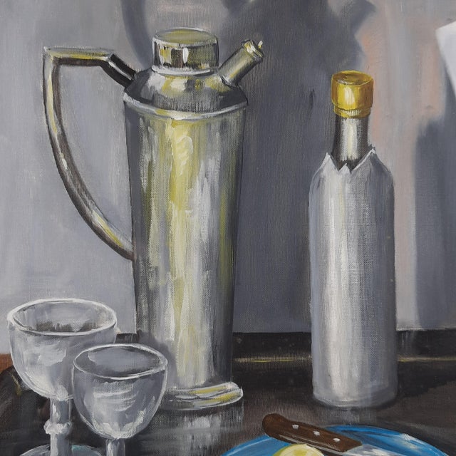 Paolo Polli, Jug of Lemons, 1985, Oil on Canvas, Framed For Sale - Image 3 of 11