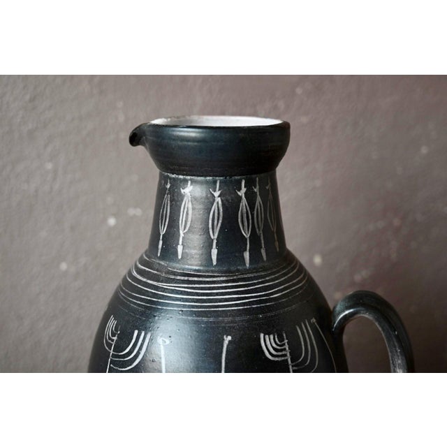 1950s Vintage Ceramic Pitcher by Atelier Montgolfier Yvon Roy, 1950s For Sale - Image 5 of 9