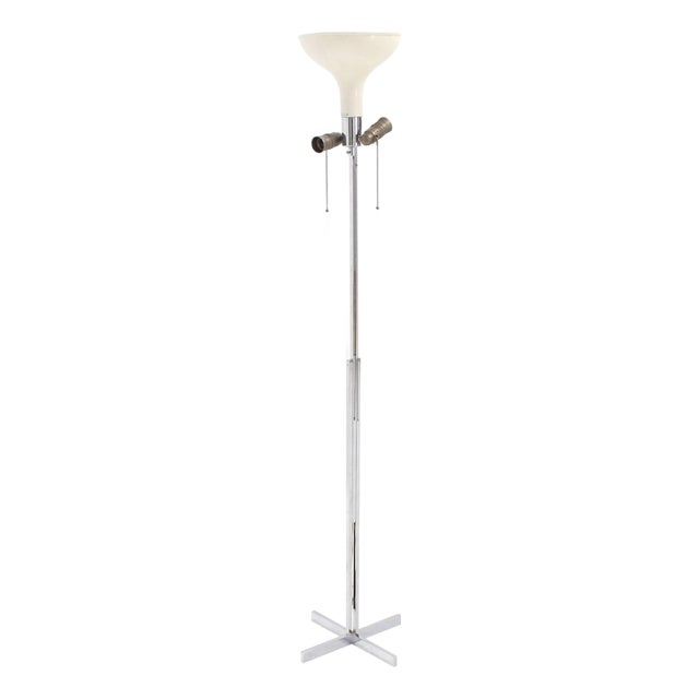 Adjustable Heigh Chrome Floor Lamp, Switzerland For Sale