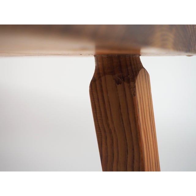 Vintage Scandinavian Pine Stool, 1970s For Sale - Image 10 of 12