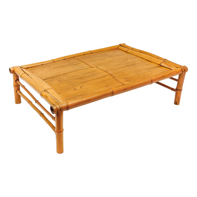 Mid-Century Minimalist Japanese Bamboo Tea Table, Japan, 1950s For Sale
