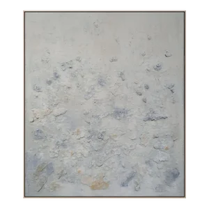 24" X 28" - 'California Summer Morning' - Natural Palette Abstract Minimalist Relief Seascape / Seaside / Marine Oil Painting by Diane Grant