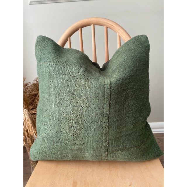 Textile Vintage Hemp Turkish Patchwork Pillow Cover For Sale - Image 7 of 7