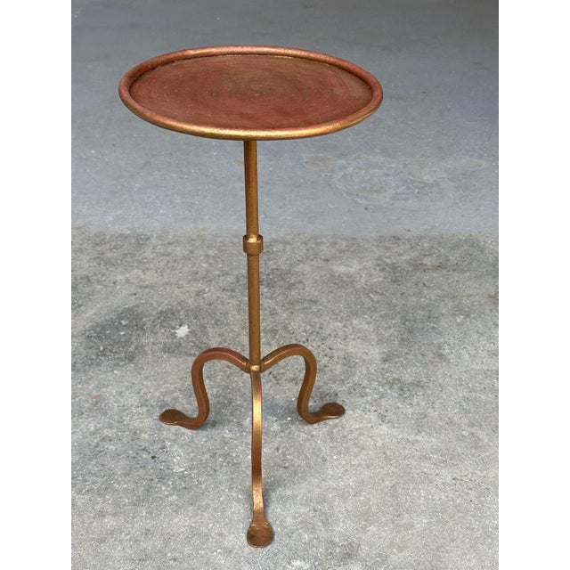 Small Spanish Gilt Iron Drinks Table With Curved Legs For Sale - Image 9 of 12